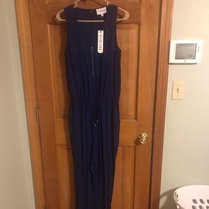 Navy blue olive and oak jumpsuit NWT Size M